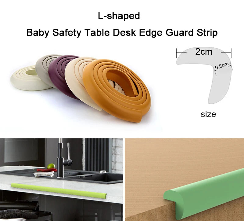 2M Flexible Baby Corner and Edge Protector Bumper Strip for Home Safety