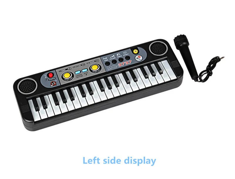 Mini 37-Key Kids Piano Keyboard with Microphone - Educational Musical Instrument for Children