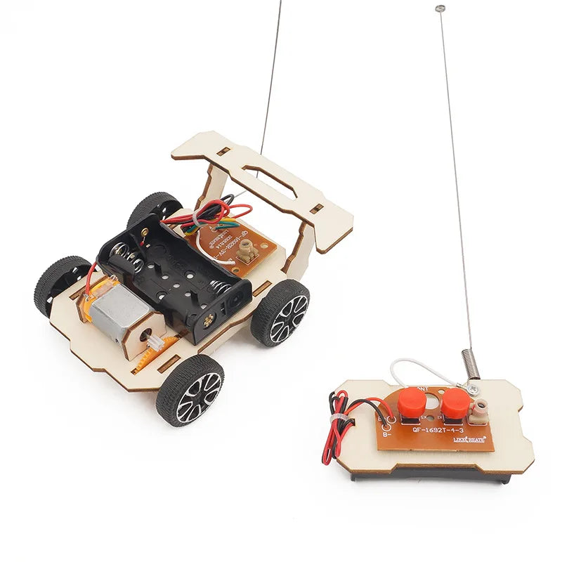 STEM DIY Assembly Wireless Remote Control Car Model Kits Physical Science Experiments Technology Educational Toys For Children