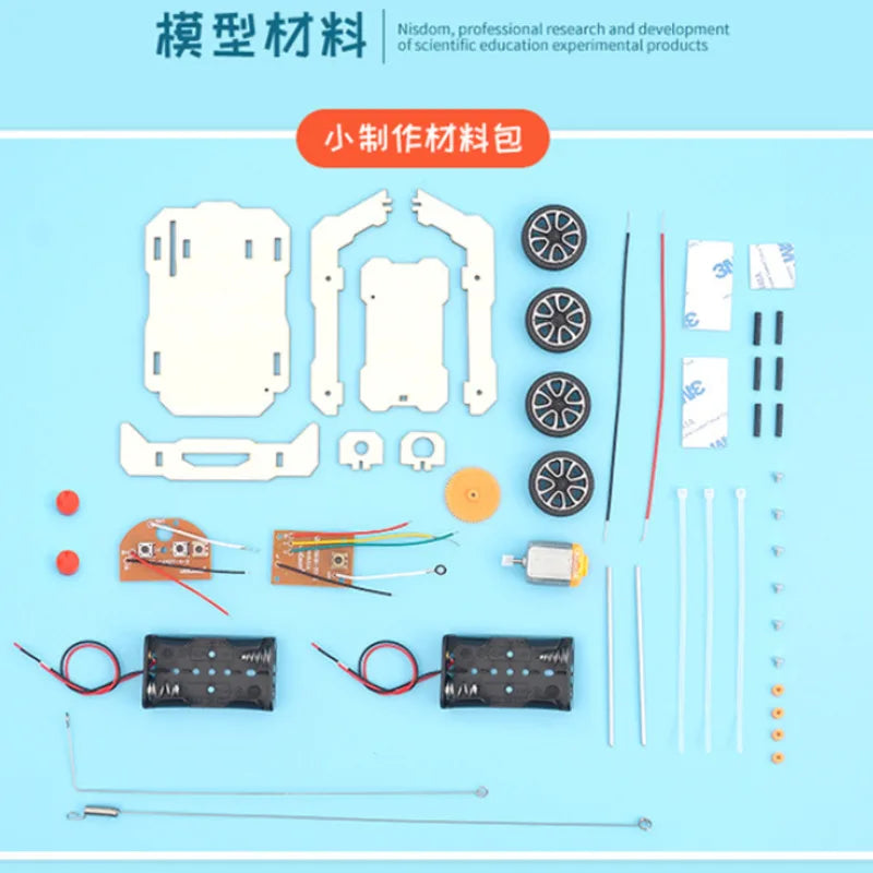 STEM DIY Assembly Wireless Remote Control Car Model Kits Physical Science Experiments Technology Educational Toys For Children
