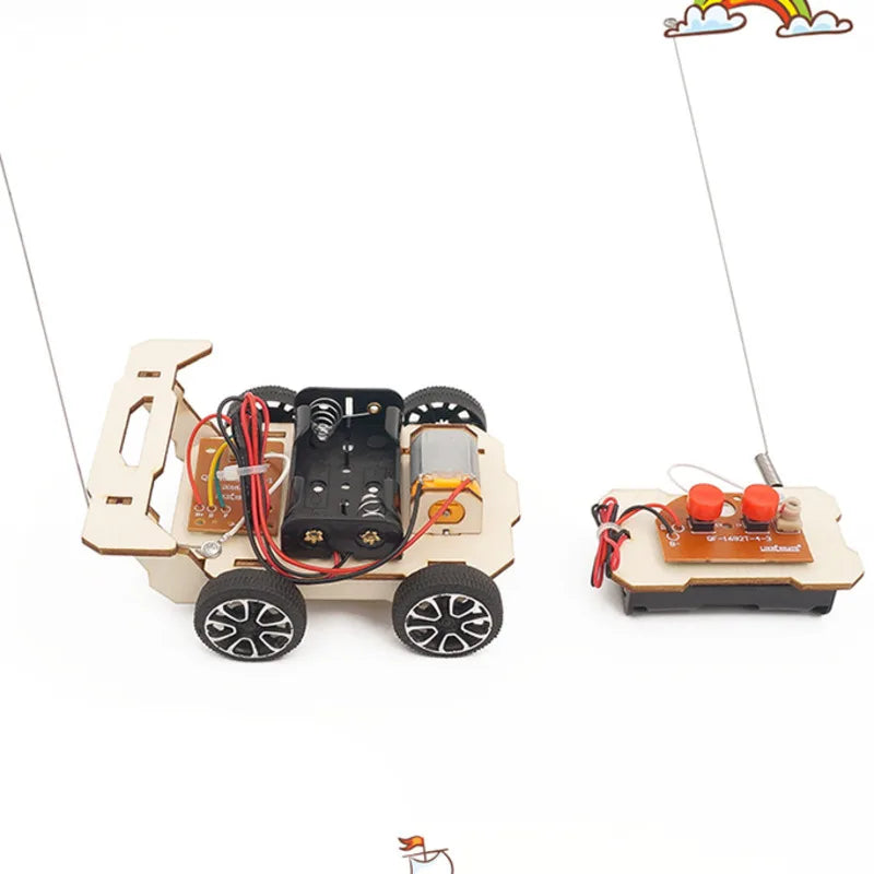 STEM DIY Assembly Wireless Remote Control Car Model Kits Physical Science Experiments Technology Educational Toys For Children