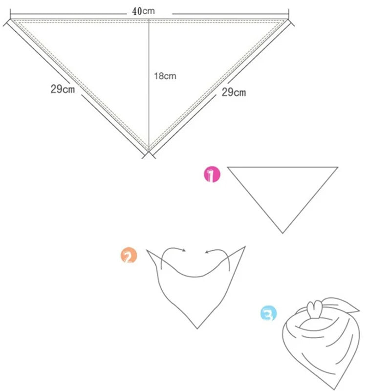 Set of 3 Cute Cartoon Baby Feeding Bibs - Soft Cotton Triangle Aprons for Little Ones