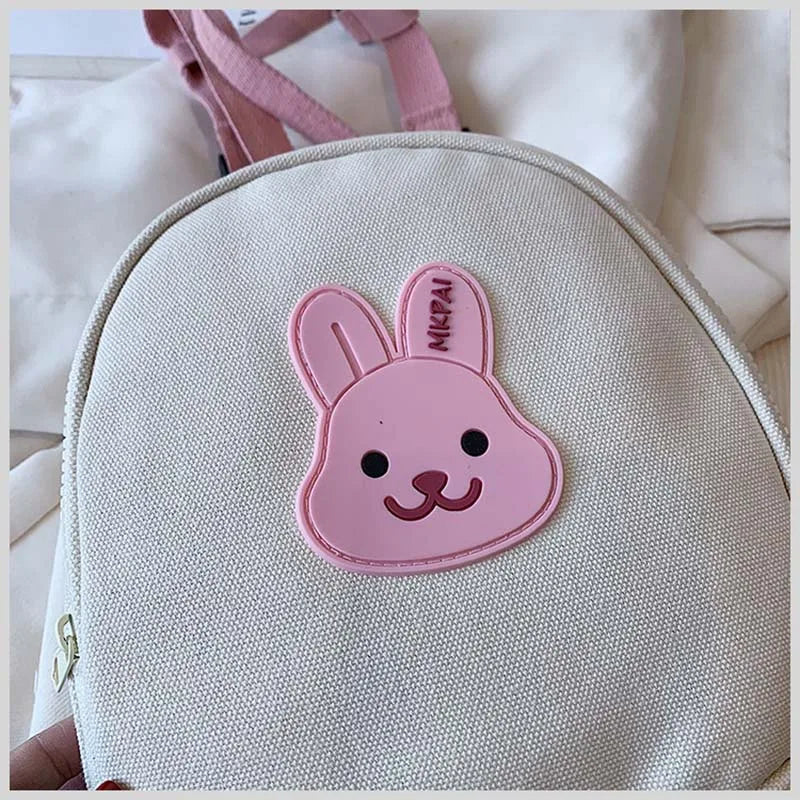 Adorable Cartoon Bear Anti-Lost Baby Backpack for Kindergarten Kids - Canvas Harness School Bag for Boys and Girls