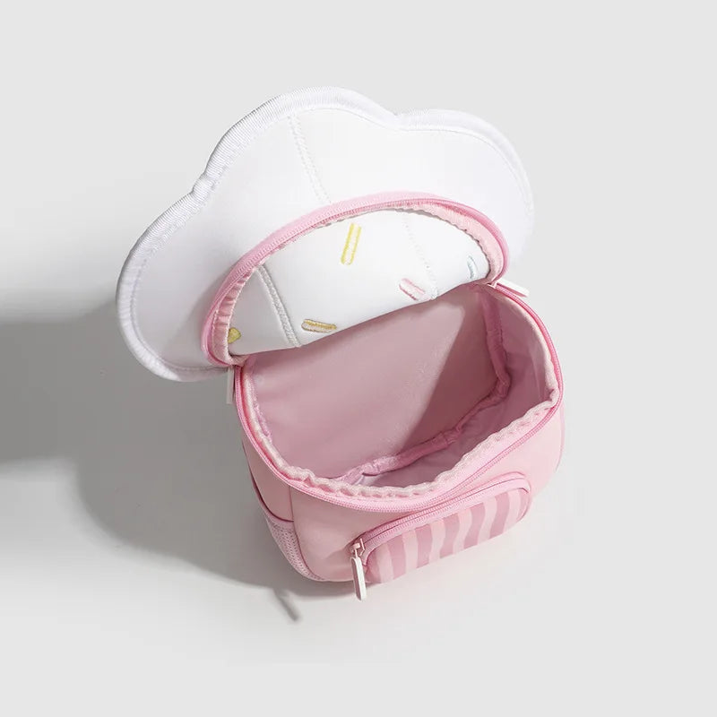 Adorable Cartoon Mushroom Mini Backpack for Girls - Trendy Kindergarten School Bag and Snack Carrier for Outdoor Adventures