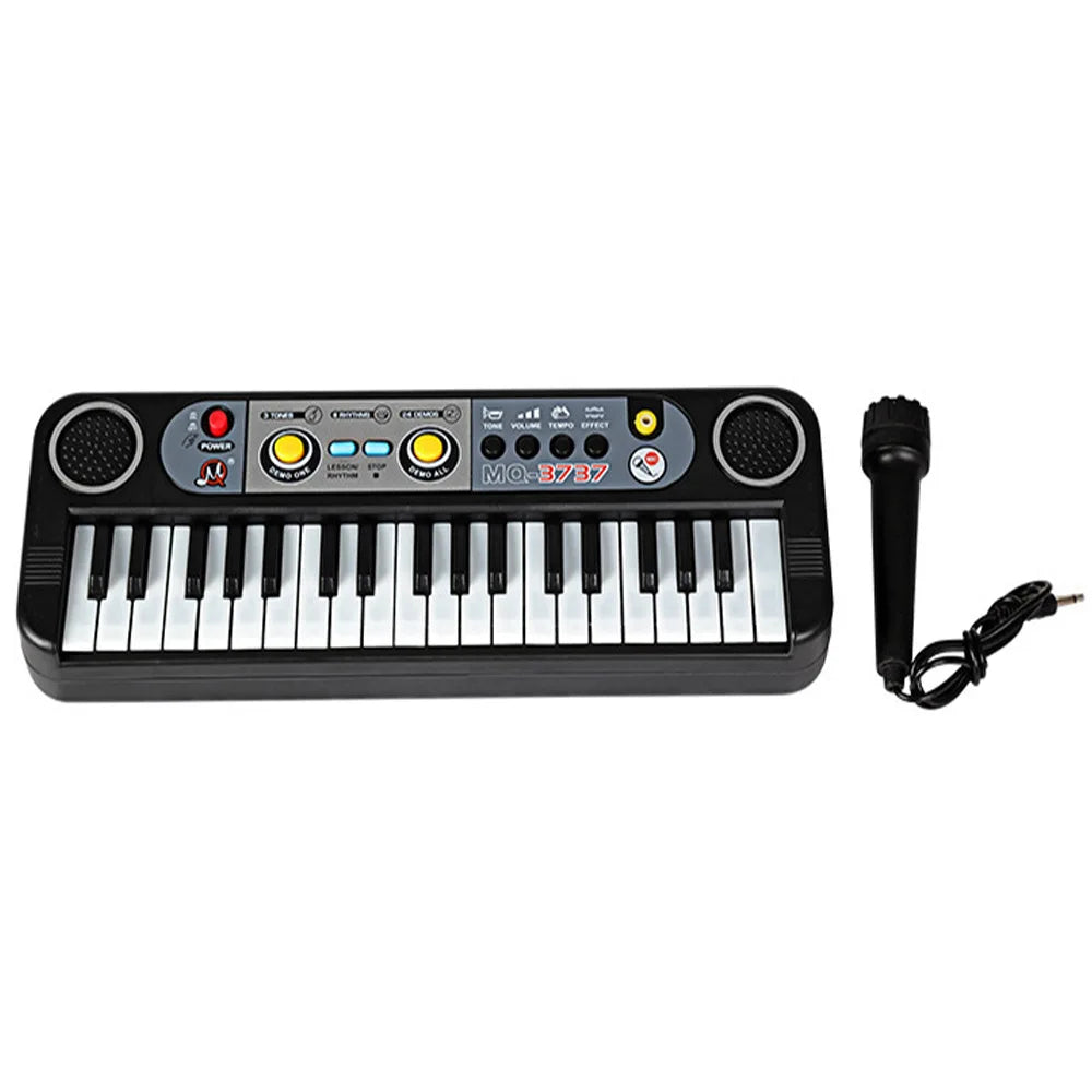 Mini 37-Key Kids Piano Keyboard with Microphone - Educational Musical Instrument for Children