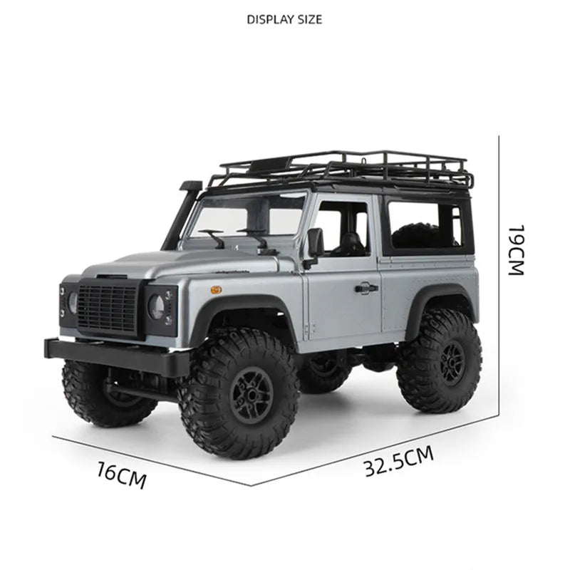 1:12 Scale MN-99S 2.4G 4WD RC Rock Crawler Truck - RTR Remote Control D90 Defender Pickup for Kids and Boys