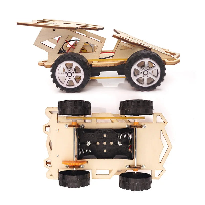 STEM-Focused DIY Wooden Car Model Kit for Kids - Engaging Educational Puzzle and Science Experiment Tool