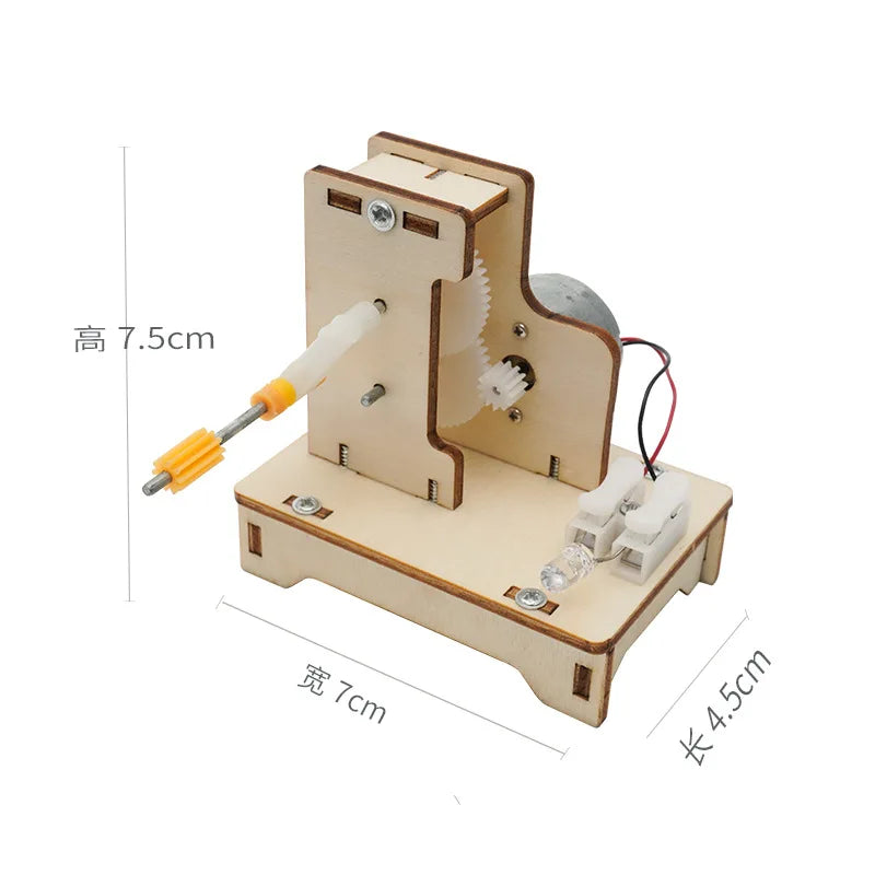 STEM Electric Hand Generator Kit - Educational Wooden Puzzle for Young Scientists