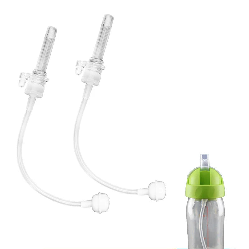 Kids' Safe Silicone Straw & Spout Set for Easy Baby Bottle Drinking
