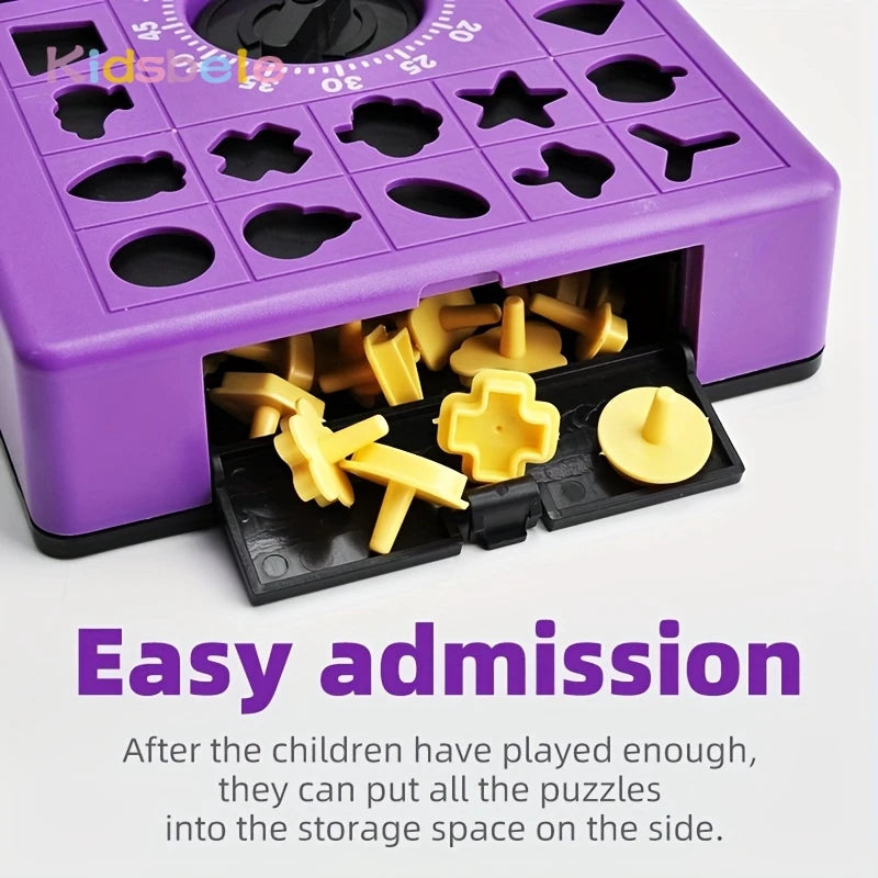 Shape Match Challenge: Timed Pop-Up Board Game for Kids - Enhancing Shape Recognition and Deductive Reasoning Skills