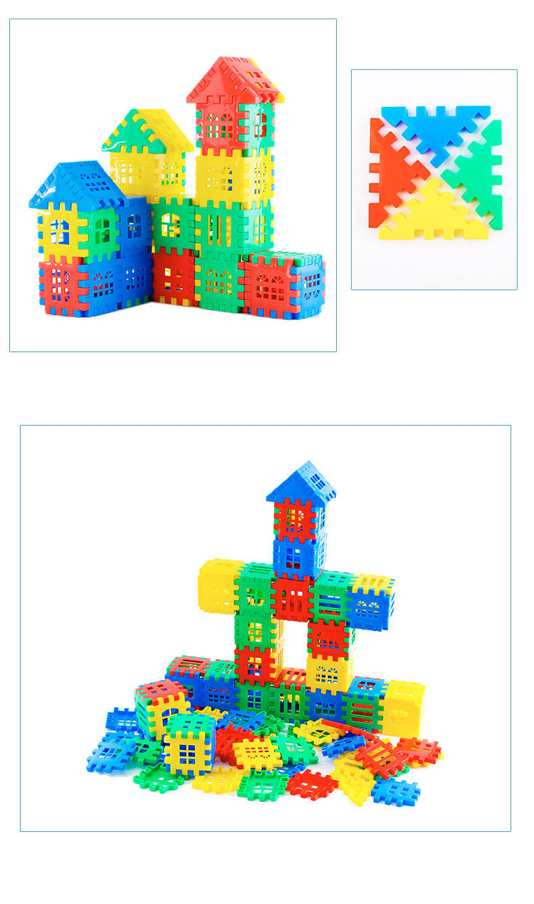 50-Piece Educational Building Block Set - Baby Paradise House Spelling Puzzle for Creative City Models and Montessori Learning