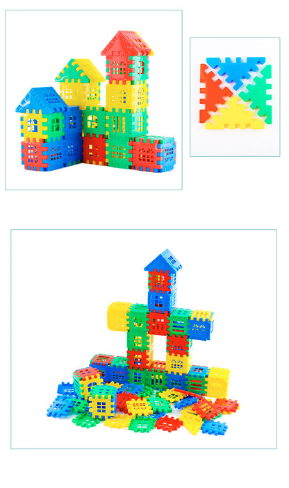 50-Piece Educational Building Block Set - Baby Paradise House Spelling Puzzle for Creative City Models and Montessori Learning