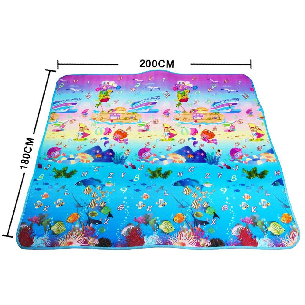 Large EVA Foam Baby Play Mat - Soft Puzzle Crawling Carpet for Kids, 200x180cm Educational Activity Rug