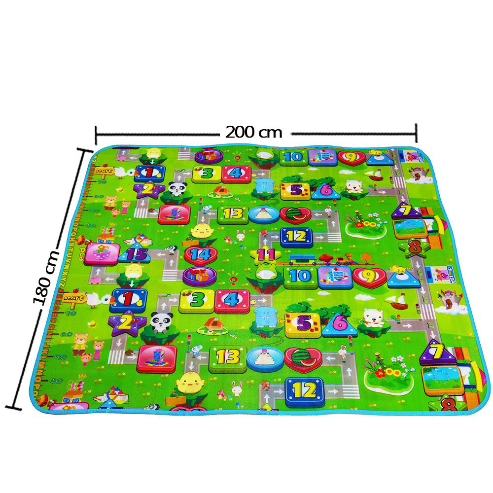 Large EVA Foam Baby Play Mat - Soft Puzzle Crawling Carpet for Kids, 200x180cm Educational Activity Rug
