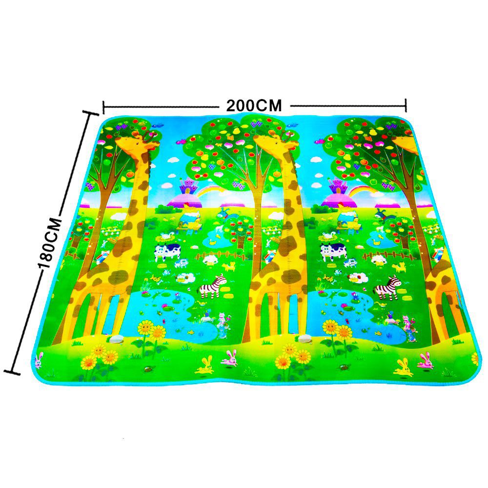 Large EVA Foam Baby Play Mat - Soft Puzzle Crawling Carpet for Kids, 200x180cm Educational Activity Rug