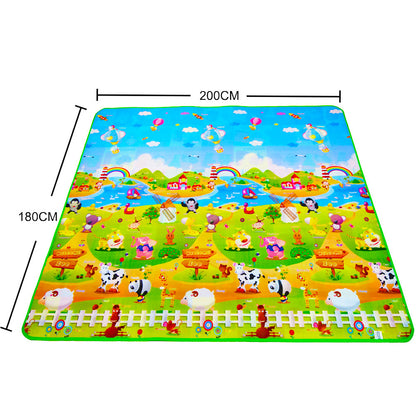 Large EVA Foam Baby Play Mat - Soft Puzzle Crawling Carpet for Kids, 200x180cm Educational Activity Rug