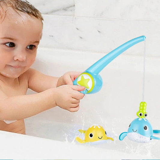 Magnetic Fishing Adventure Bath Toys for Toddlers - Fun Water Play with Whales!