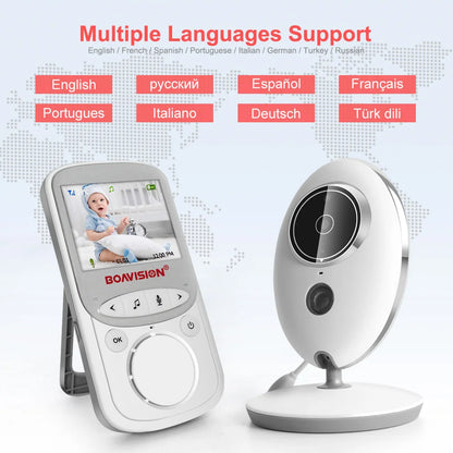 BOAVISION VB605 Wireless 2.4 Inch LCD Baby Monitor with Intercom and Night Vision
