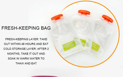 Baby Fruit Puree Maker Kit with 10 Disposable Squeeze Bags – Safe and Easy Homemade Feeding Solution for Newborns