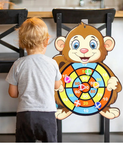 Montessori Sticky Ball Dart Board Game for Kids Ages 4 to 6 - Fun Indoor & Outdoor Sports Toy for Boys and Girls