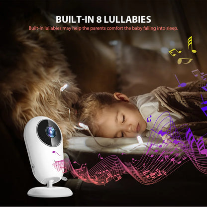 Portable 4.3 Inch Wireless Video Baby Monitor with Night Vision and Two-Way Intercom - VB608 Baby Nanny Camera