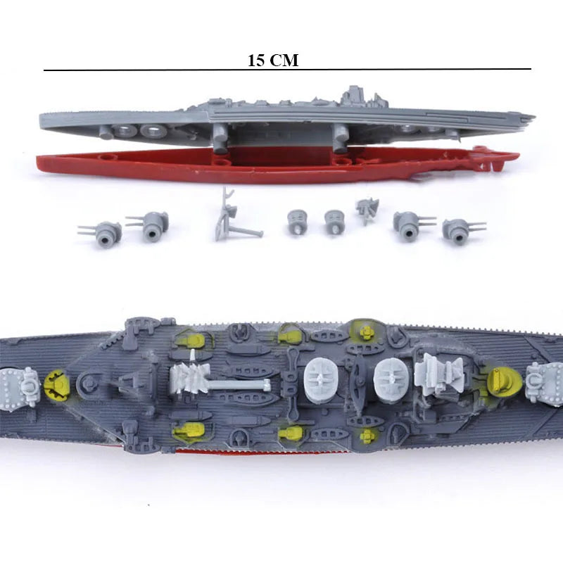 8-Piece 4D Military Cruiser and Submarine Assembly Model Kit for Kids