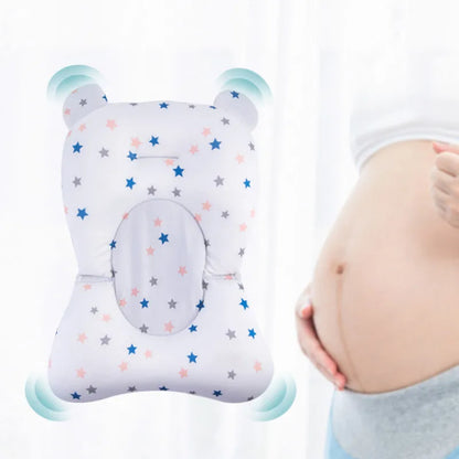 Inflatable Non-Slip Baby Bath Seat for Newborns - Portable Cushion Mat for Baby Shower