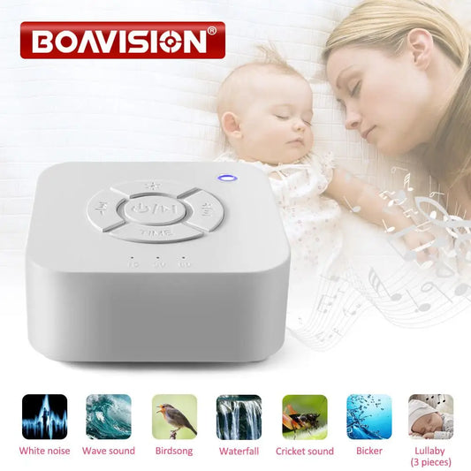 Portable White Noise Sleep Sound Machine with USB Rechargeable Battery and Automatic Shutdown Timer for Adults and Babies