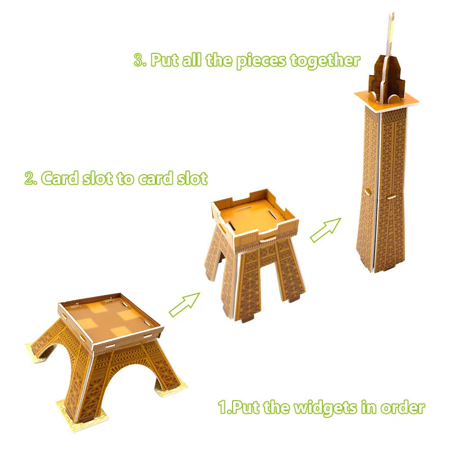3D Tower Bridge Paper Puzzle Kit - Famous Buildings Jigsaw Model for Creative Learning and Fun
