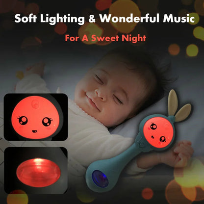 Interactive Musical Baby Bottle with Teether and Rattles - Engaging Mobile Toy for Infants 0-12 Months