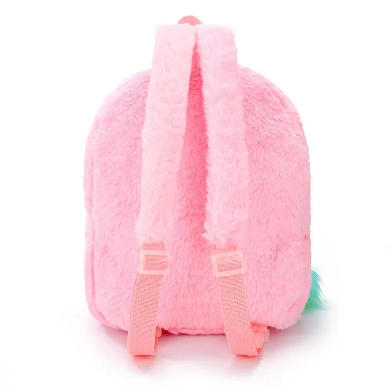 Adorable Plush Unicorn Backpack for Kids - Colorful Cartoon Animal School Bag for Girls