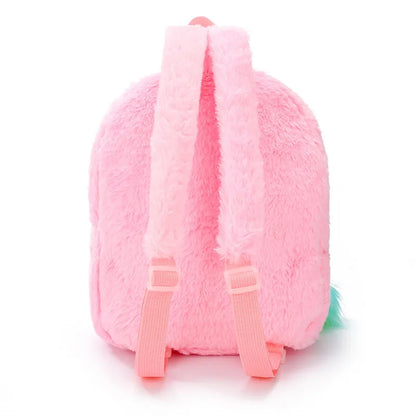 Adorable Plush Unicorn Backpack for Kids - Colorful Cartoon Animal School Bag for Girls