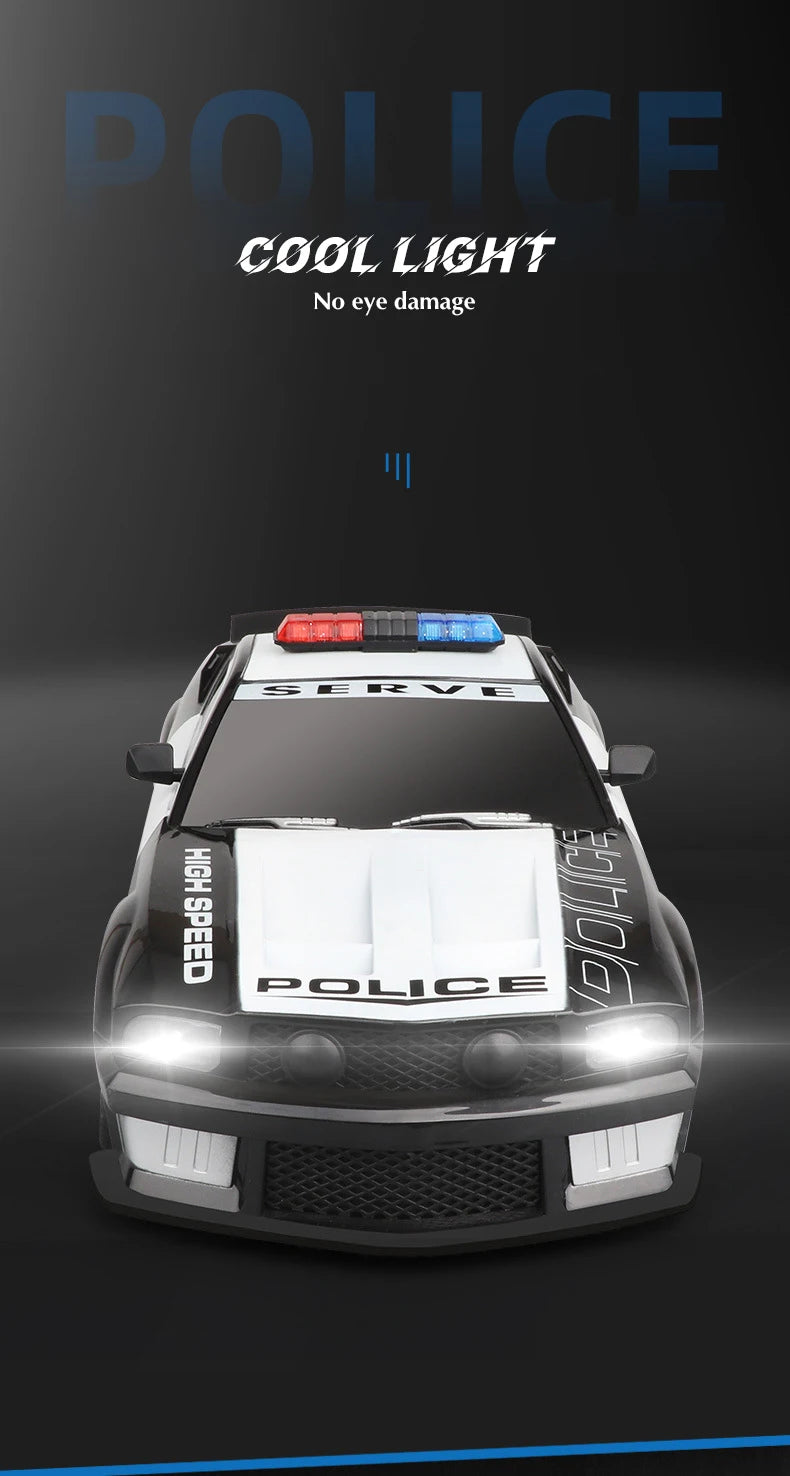 1/12 Big 2.4GHz Super Fast Police RC Car Remote Control Cars Toy With Lights Chase Drift Vehicle Toys Model for Boys Kid Gift