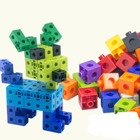 100Pcs/Set 2x2x2CM Square Cube Shape Building Blocks Educational Toys For Children Kids DIY Assembling Blocks Bricks Model Toys