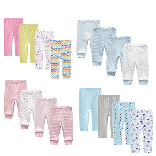 Summer Cotton Infant Trousers for Newborn Baby Girls and Boys - Mid-Waisted Casual Pants