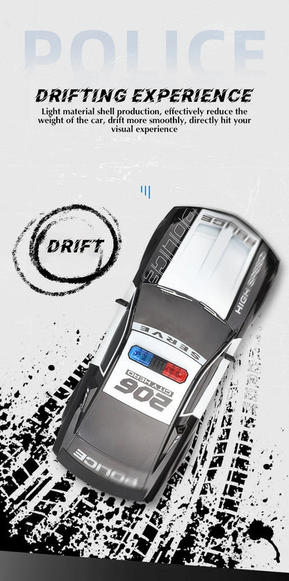 1/12 Big 2.4GHz Super Fast Police RC Car Remote Control Cars Toy With Lights Chase Drift Vehicle Toys Model for Boys Kid Gift