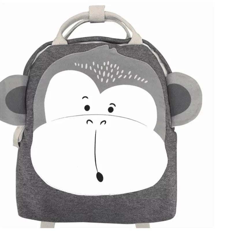 Cute Cartoon Animal Kids Backpack for 3-8 Years Old - Nordic Style School Bag with Snack Toy Storage