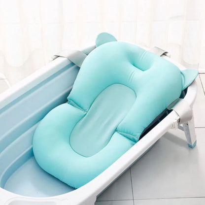 Inflatable Non-Slip Baby Bath Seat for Newborns - Portable Cushion Mat for Baby Shower