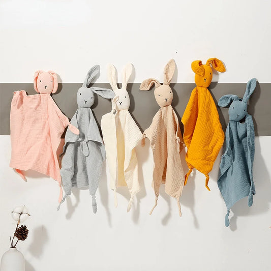 Soft Newborn Baby Sleeping Dolls Cute Rabbit Saliva Towel Plush Kids Sleep Comforting Toy Soothe Appease Towel Bib Blanket Gift