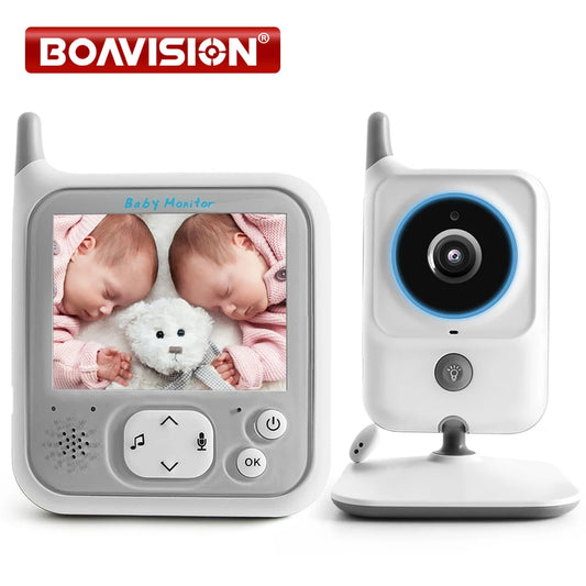 VB607 2.4G Wireless Video Baby Monitor with 3.2 Inch Color LCD Screen, Two-Way Audio, Night Vision, and Temperature Monitoring