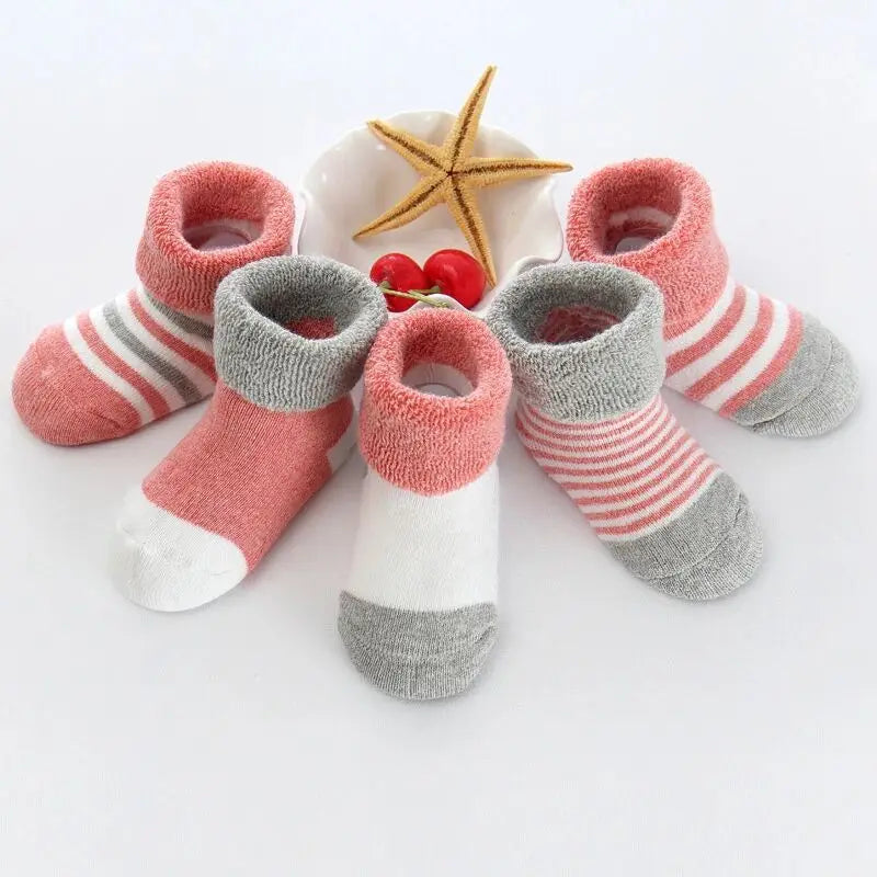 5 Pairs of Premium Quality Baby Socks for Girls - 2022 Collection, Ideal for Newborns to 12 Months