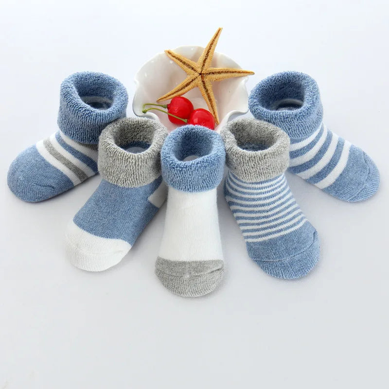 5 Pairs of Premium Quality Baby Socks for Girls - 2022 Collection, Ideal for Newborns to 12 Months