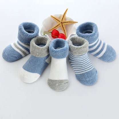 5 Pairs of Premium Quality Baby Socks for Girls - 2022 Collection, Ideal for Newborns to 12 Months