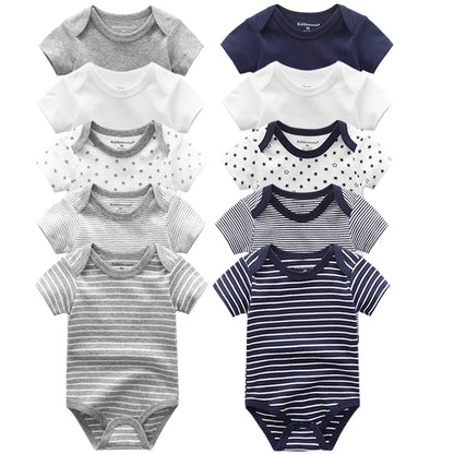 Newborn Cotton Romper Sets for Boys and Girls - Short Sleeve Jumpsuit Outfits