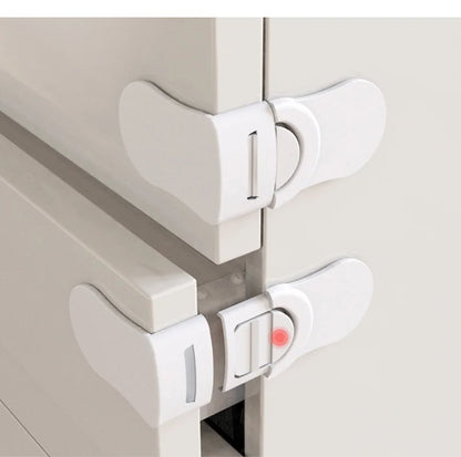 Childproof Cabinet Drawer Safety Locks - Anti-Pinch Plastic Buckle for Kids Protection