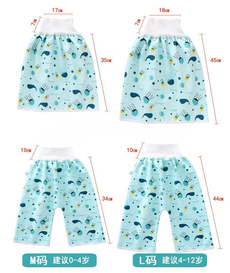 Comfy Reusable Baby Adult Diaper Skirt Shorts 2 In 1 Boy Girl Pants Absorbent Shorts Prevent Skirt Moment Leakage Mat Cover Gift