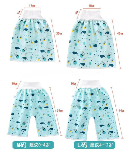 Comfy Reusable Baby Adult Diaper Skirt Shorts 2 In 1 Boy Girl Pants Absorbent Shorts Prevent Skirt Moment Leakage Mat Cover Gift