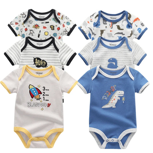Summer Cartoon Animal Baby Romper for Boys - Cotton Unisex Infant Clothing 2022