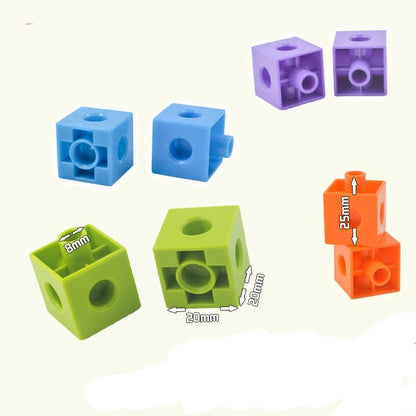 100Pcs/Set 2x2x2CM Square Cube Shape Building Blocks Educational Toys For Children Kids DIY Assembling Blocks Bricks Model Toys