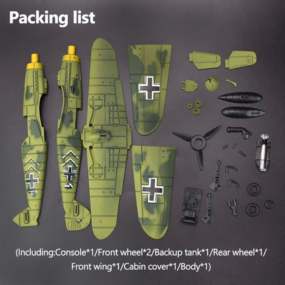 6-Piece DIY F4U Corsair Fighter Model Kit - Educational Assembly Toy for Kids